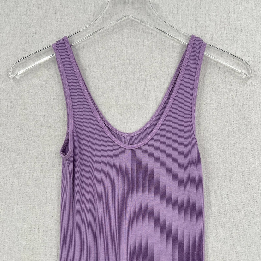 ENZA COSTA Dress Womens Small Purple Silk rib Tank Dress Hushed Violet NWOT - Picture 4 of 8